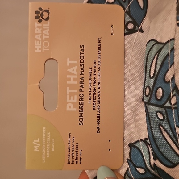 Aldi Pet Summer Monstera Leaves Pet Hat Size M/L - Picture 3 of 3